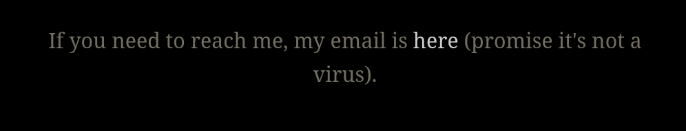 One of my friends(?) tried emailing me at that link (main@benjamincai.com), I never set it up