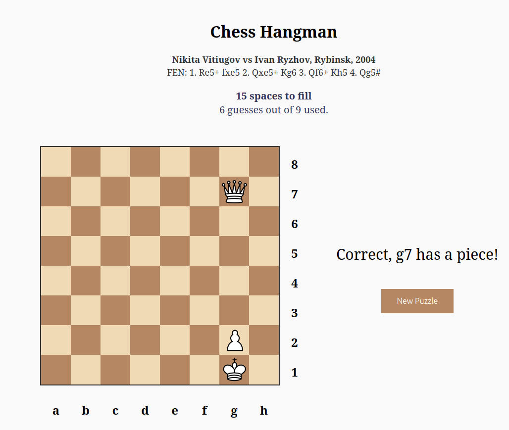 Chess Hangman